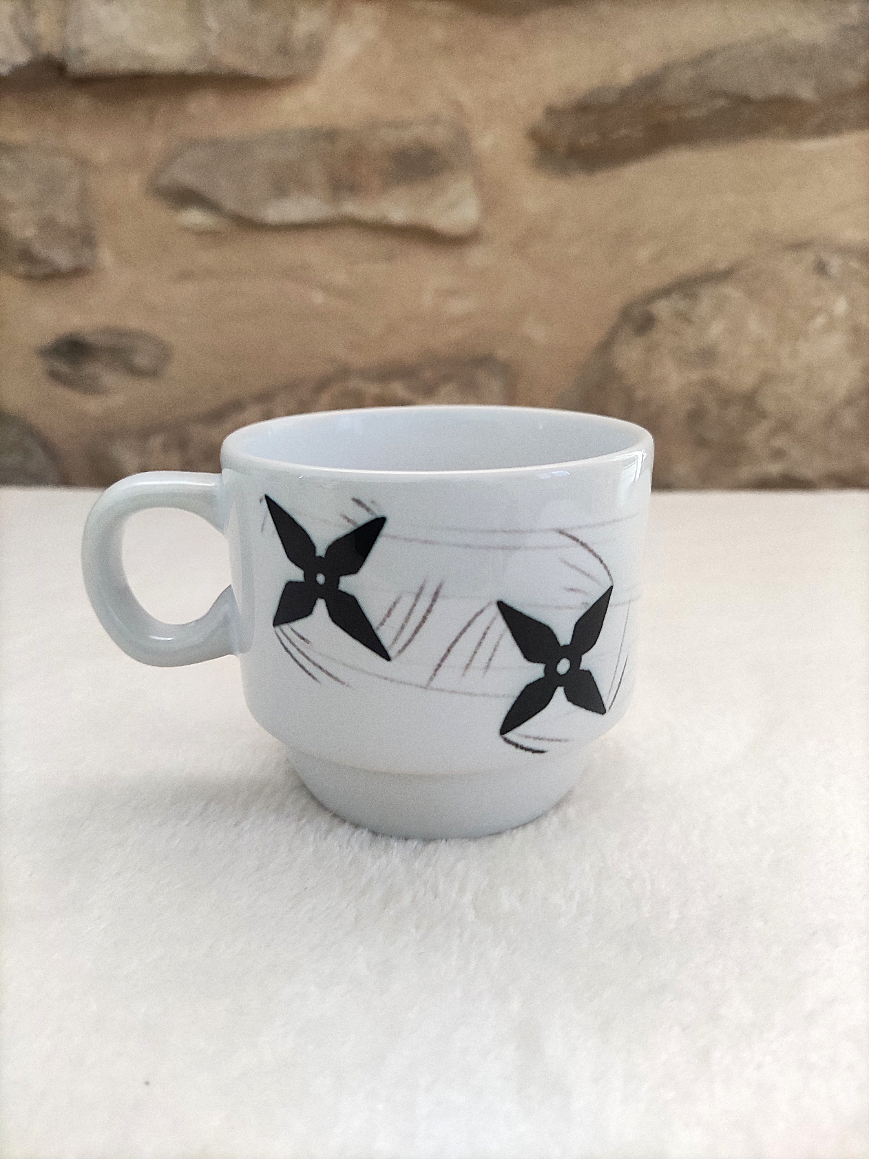 Duo de petits mugs, Lotus et Shurikens