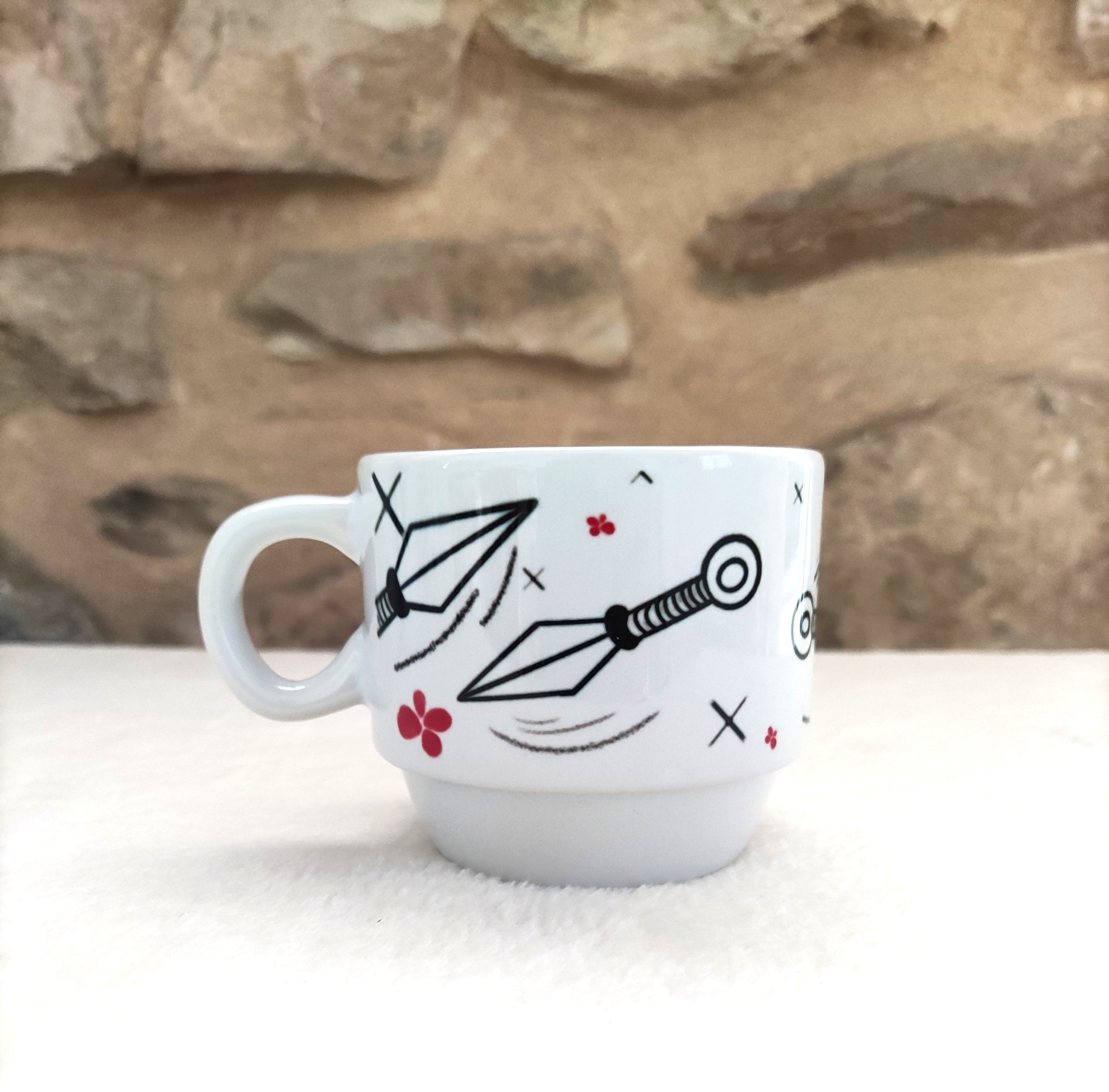 Duo de petits mugs – Kunai & Shuriken ninja