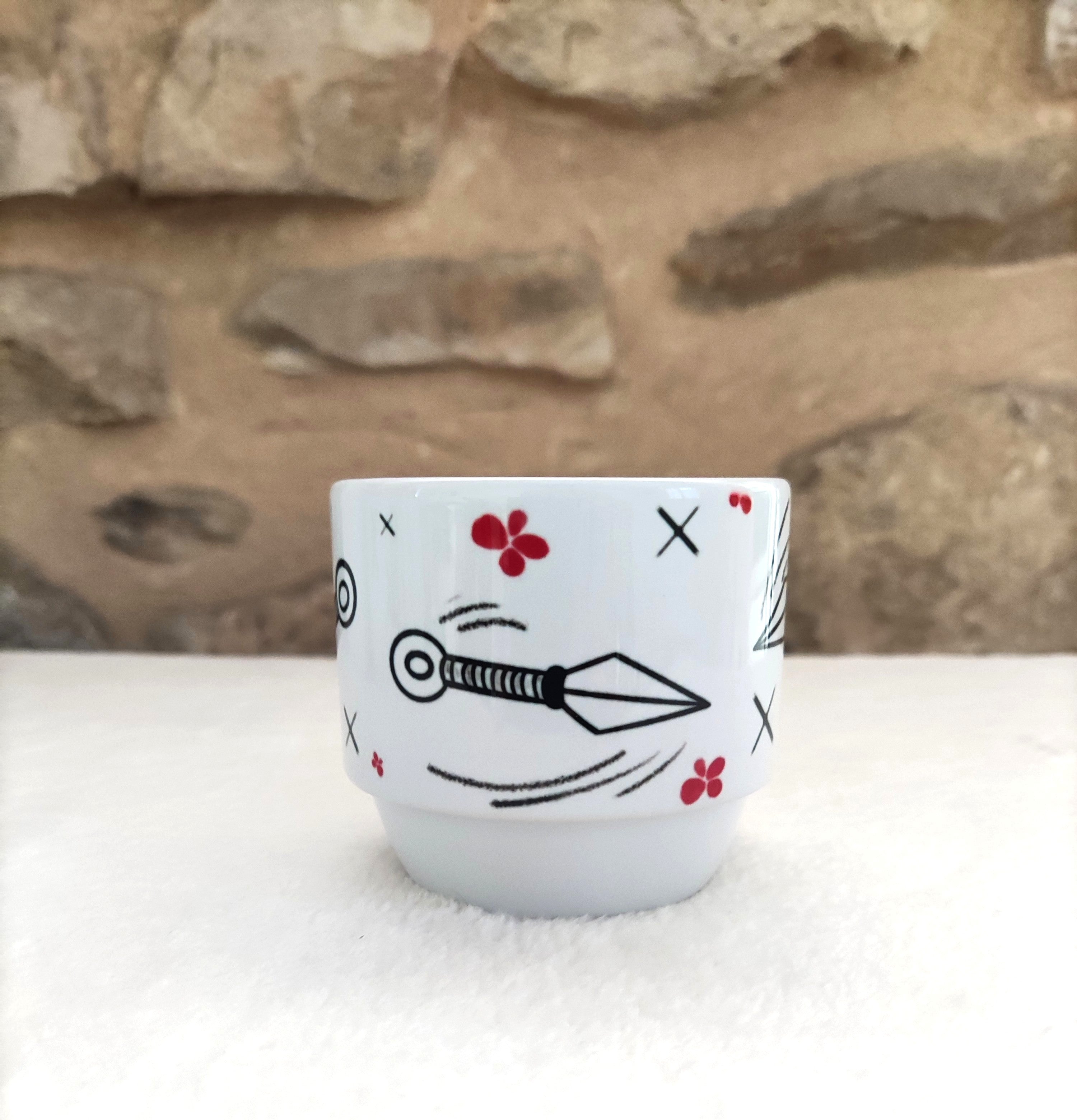 Duo de petits mugs – Kunai & Shuriken ninja