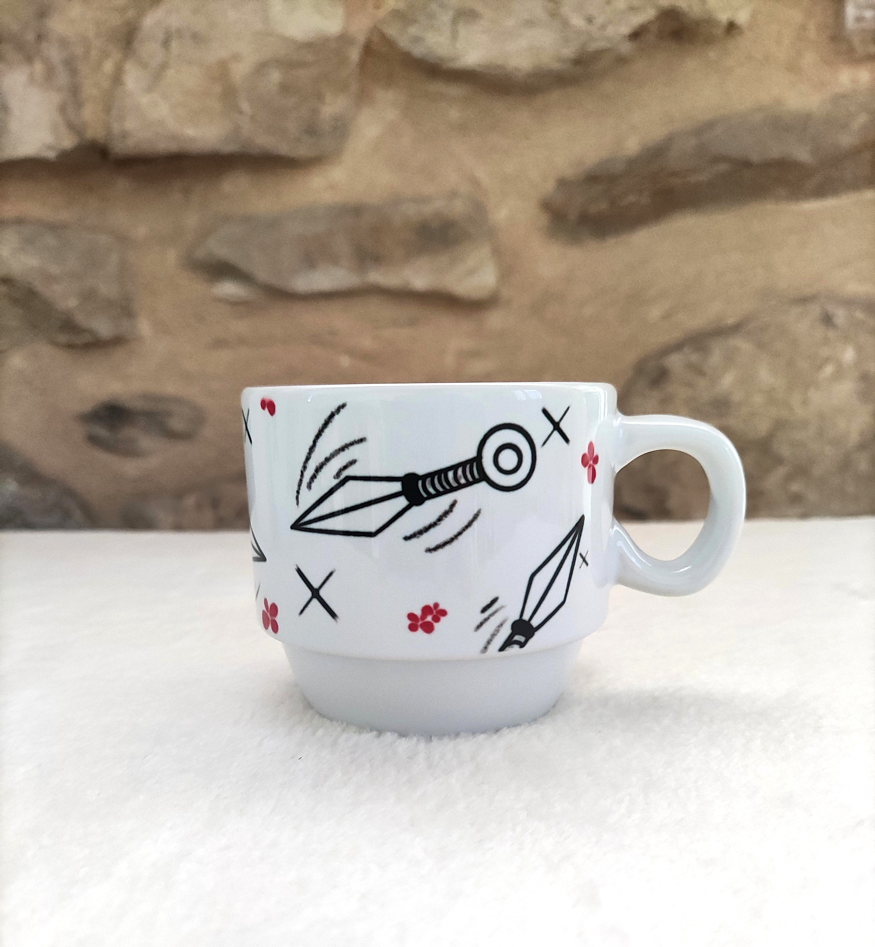 Duo de petits mugs – Kunai & Shuriken ninja