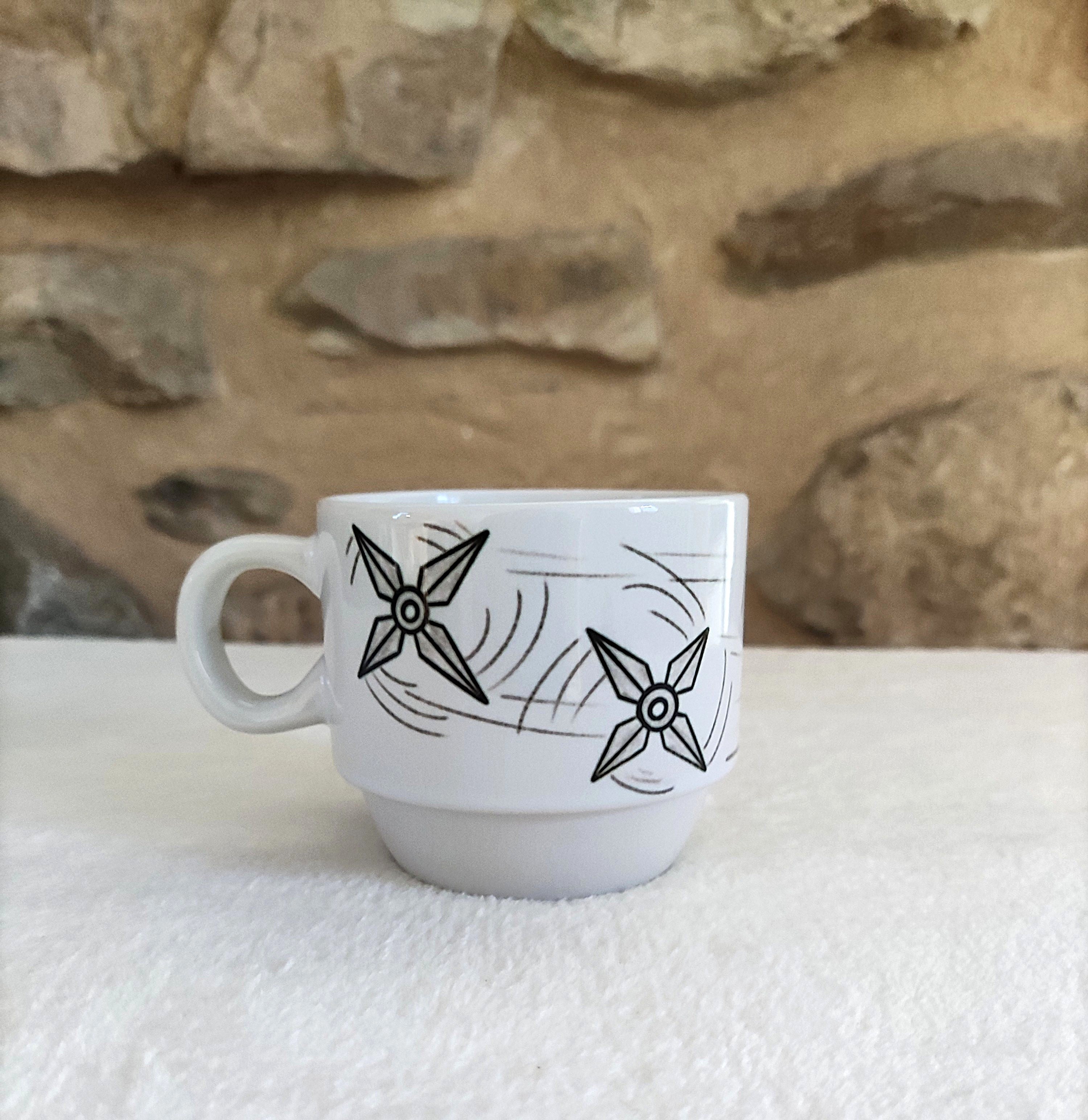 Duo de petits mugs – Kunai & Shuriken ninja